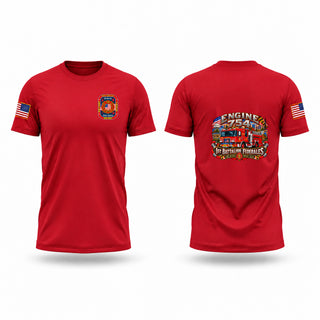 Old School Cotton Feel Shirt, Fort Detrick Forest Glen Federal Firefighters, Fire Department, Teamtime, Team time, sublimation, custom sports apparel, team uniforms, spirit wear, spiritwear, sports uniforms, custom shirts, team store, custom team store, fundraiser sports, apparel fundraiser