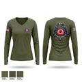 Donut Shop Police Department Women's Long Sleeve V-neck Shirt - 1