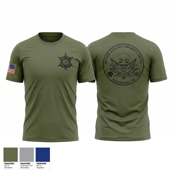 Short Sleeve Performance Shirt, HANCOCK County Narcotics, Police, Teamtime, Team time, sublimation, custom sports apparel, team uniforms, spirit wear, spiritwear, sports uniforms, custom shirts, team store, custom team store, fundraiser sports, apparel fundraiser