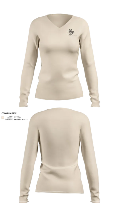 EIM 67745662 Women's Long Sleeve V-neck Shirt - 10