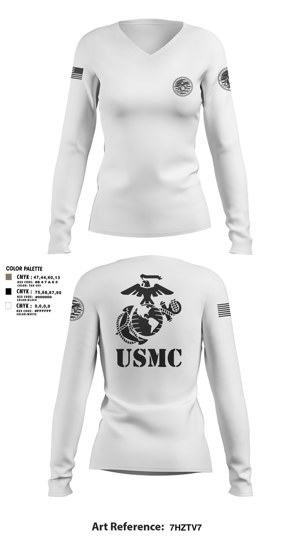 Women's Long Sleeve Vneck Shirt, Marines, Marines, Teamtime, Team time, sublimation, custom sports apparel, team uniforms, spirit wear, spiritwear, sports uniforms, custom shirts, team store, custom team store, fundraiser sports, apparel fundraiser