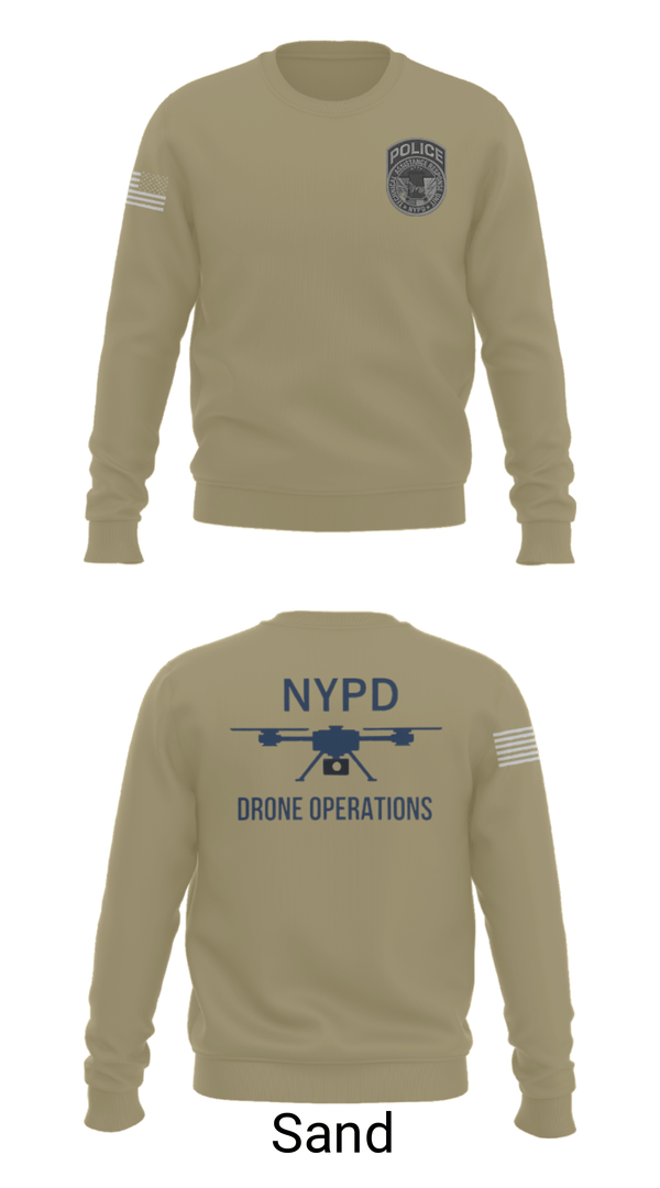 Crew Neck Sweatshirt, NYPD TARU, Police, Teamtime, Team time, sublimation, custom sports apparel, team uniforms, spirit wear, spiritwear, sports uniforms, custom shirts, team store, custom team store, fundraiser sports, apparel fundraiser