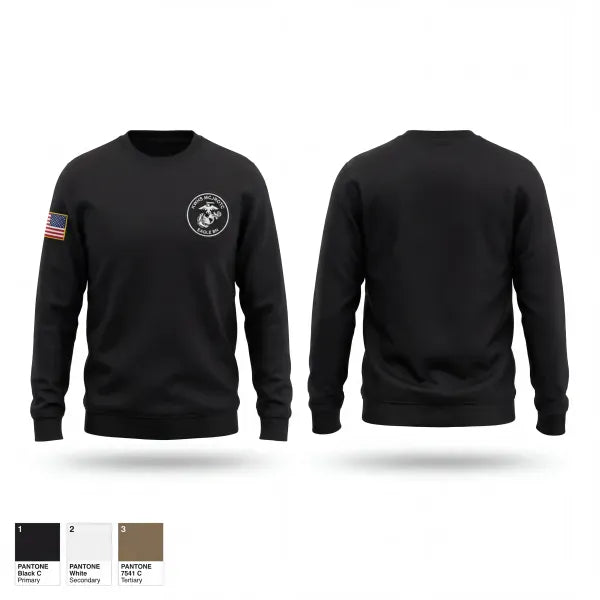 Crew Neck Sweatshirt, KWHS MCJROTC, Marines, Teamtime, Team time, sublimation, custom sports apparel, team uniforms, spirit wear, spiritwear, sports uniforms, custom shirts, team store, custom team store, fundraiser sports, apparel fundraiser
