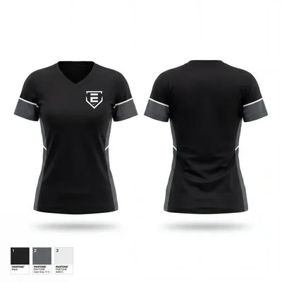 Elite Umpires 74061112 Women's Short Sleeve V-neck Shirt - 1