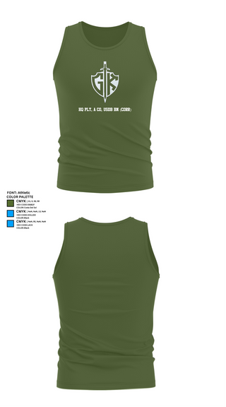 Tank Top, HQ PLT, A CO, USDB BN (CORR), , Teamtime, Team time, sublimation, custom sports apparel, team uniforms, spirit wear, spiritwear, sports uniforms, custom shirts, team store, custom team store, fundraiser sports, apparel fundraiser