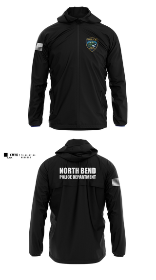 Windbreaker, North Bend PD, Police, Teamtime, Team time, sublimation, custom sports apparel, team uniforms, spirit wear, spiritwear, sports uniforms, custom shirts, team store, custom team store, fundraiser sports, apparel fundraiser