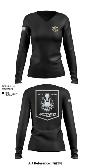 Womens Long Sleeve Vneck Shirt, Fox Co 3-10 GSAB, , Teamtime, Team time, sublimation, custom sports apparel, team uniforms, spirit wear, spiritwear, sports uniforms, custom shirts, team store, custom team store, fundraiser sports, apparel fundraiser