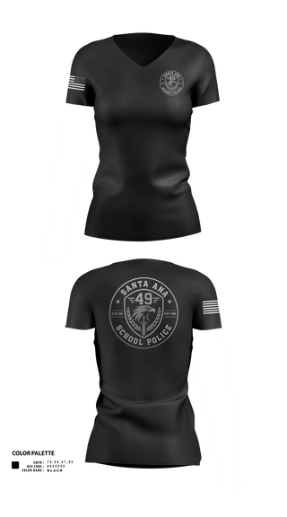 Womens Short Sleeve Vneck Shirt, SASPD, Police, Teamtime, Team time, sublimation, custom sports apparel, team uniforms, spirit wear, spiritwear, sports uniforms, custom shirts, team store, custom team store, fundraiser sports, apparel fundraiser