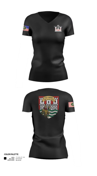 Womens Short Sleeve Vneck Shirt, 175th MRBC, , Teamtime, Team time, sublimation, custom sports apparel, team uniforms, spirit wear, spiritwear, sports uniforms, custom shirts, team store, custom team store, fundraiser sports, apparel fundraiser