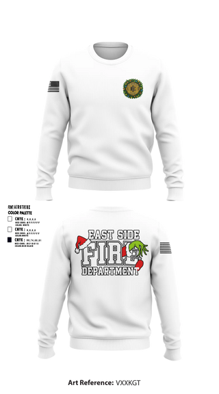 Crew Neck Sweatshirt, East Side Fire Department (Belleville), Fire Department, Teamtime, Team time, sublimation, custom sports apparel, team uniforms, spirit wear, spiritwear, sports uniforms, custom shirts, team store, custom team store, fundraiser sports, apparel fundraiser