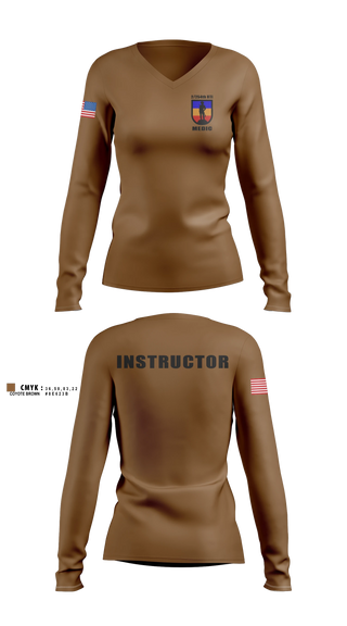 Womens Long Sleeve Vneck Shirt, 2/254 RTI, Army, Teamtime, Team time, sublimation, custom sports apparel, team uniforms, spirit wear, spiritwear, sports uniforms, custom shirts, team store, custom team store, fundraiser sports, apparel fundraiser