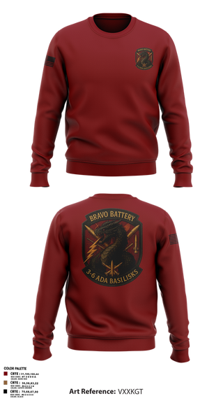 Crew Neck Sweatshirt, Bravo 3-6 ADA, Army, Teamtime, Team time, sublimation, custom sports apparel, team uniforms, spirit wear, spiritwear, sports uniforms, custom shirts, team store, custom team store, fundraiser sports, apparel fundraiser