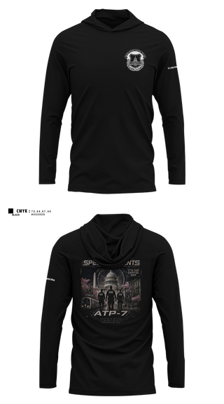 Long Sleeve hooded sunshirt, ATP-7, Police, Teamtime, Team time, sublimation, custom sports apparel, team uniforms, spirit wear, spiritwear, sports uniforms, custom shirts, team store, custom team store, fundraiser sports, apparel fundraiser