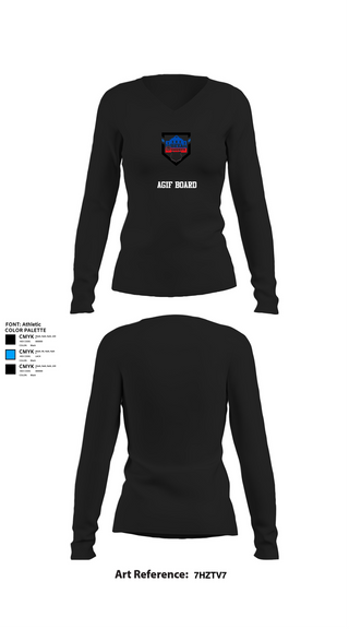 Womens Long Sleeve Vneck Shirt, Agif board, Army, Teamtime, Team time, sublimation, custom sports apparel, team uniforms, spirit wear, spiritwear, sports uniforms, custom shirts, team store, custom team store, fundraiser sports, apparel fundraiser