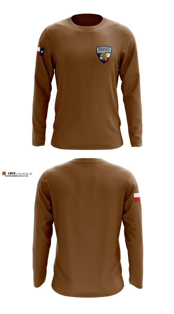 Long Sleeve Performance Shirt, Yoakum County Sheriff’s Office, Police, Teamtime, Team time, sublimation, custom sports apparel, team uniforms, spirit wear, spiritwear, sports uniforms, custom shirts, team store, custom team store, fundraiser sports, apparel fundraiser