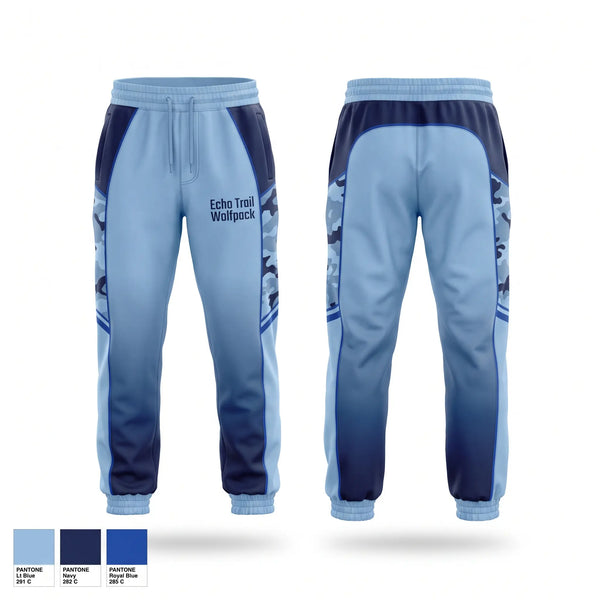 Sweatpants, Echo Trail Wolfpack, Men's Basketball, Teamtime, Team time, sublimation, custom sports apparel, team uniforms, spirit wear, spiritwear, sports uniforms, custom shirts, team store, custom team store, fundraiser sports, apparel fundraiser