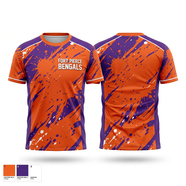 Soft Poly Tee Cotton Like Feel, Fort Pierce Bengals, , Teamtime, Team time, sublimation, custom sports apparel, team uniforms, spirit wear, spiritwear, sports uniforms, custom shirts, team store, custom team store, fundraiser sports, apparel fundraiser
