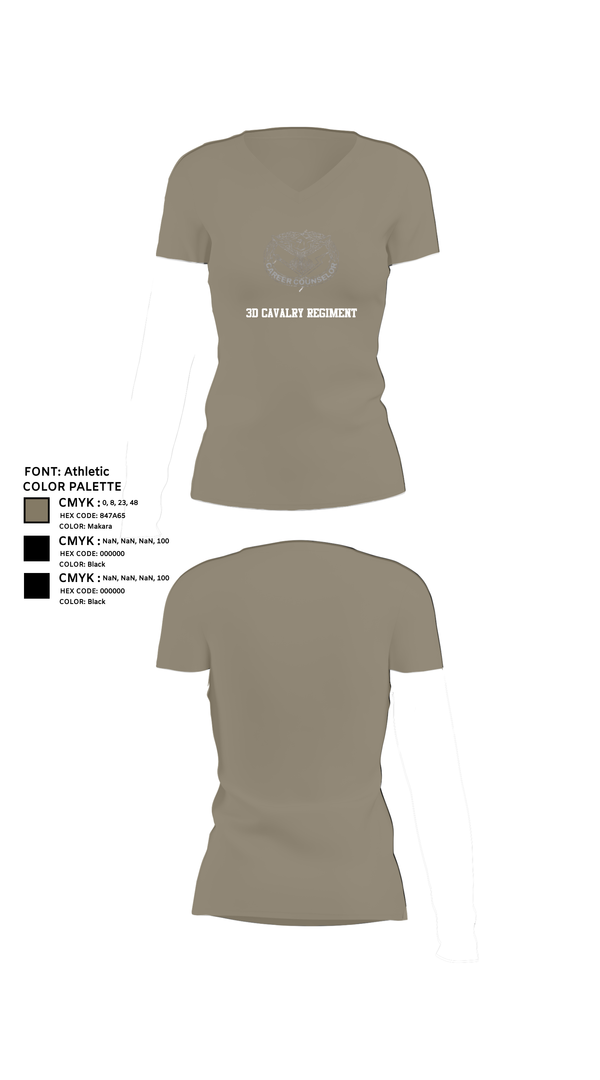 Womens Short Sleeve Vneck Shirt, 3d Cavalry Regiment, Army, Teamtime, Team time, sublimation, custom sports apparel, team uniforms, spirit wear, spiritwear, sports uniforms, custom shirts, team store, custom team store, fundraiser sports, apparel fundraiser