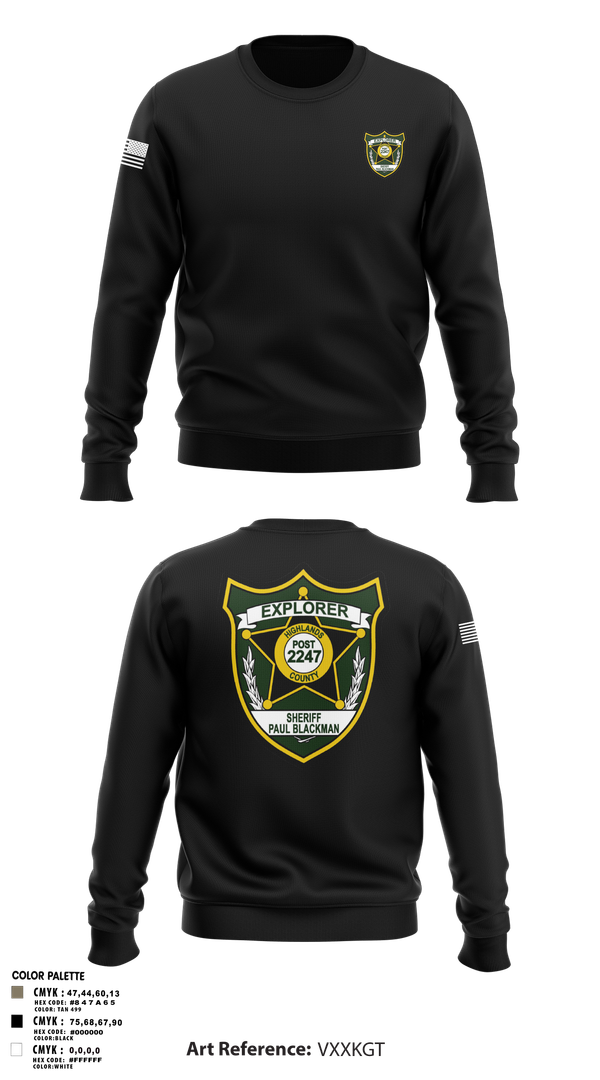 Crew Neck Sweatshirt, Explorer Post 2247, , Teamtime, Team time, sublimation, custom sports apparel, team uniforms, spirit wear, spiritwear, sports uniforms, custom shirts, team store, custom team store, fundraiser sports, apparel fundraiser