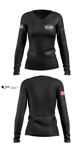 Womens Long Sleeve Vneck Shirt, Alabama SalesDana Safety Supply, Police, Teamtime, Team time, sublimation, custom sports apparel, team uniforms, spirit wear, spiritwear, sports uniforms, custom shirts, team store, custom team store, fundraiser sports, apparel fundraiser