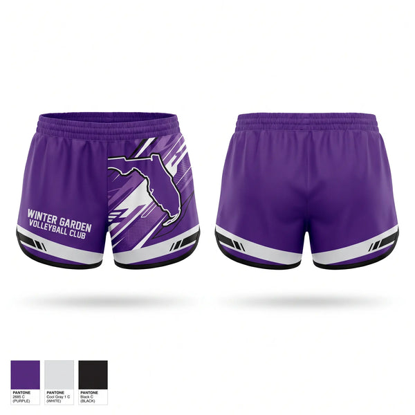 Womens Shorts, WINTER GARDEN VOLLEYBALL CLUB, Women's Volleyball, Teamtime, Team time, sublimation, custom sports apparel, team uniforms, spirit wear, spiritwear, sports uniforms, custom shirts, team store, custom team store, fundraiser sports, apparel fundraiser
