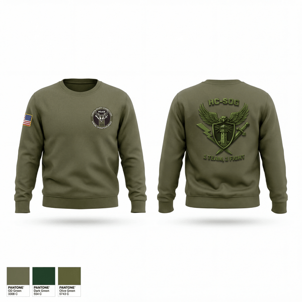 Crew Neck Sweatshirt, HC-SOG, Police, Teamtime, Team time, sublimation, custom sports apparel, team uniforms, spirit wear, spiritwear, sports uniforms, custom shirts, team store, custom team store, fundraiser sports, apparel fundraiser