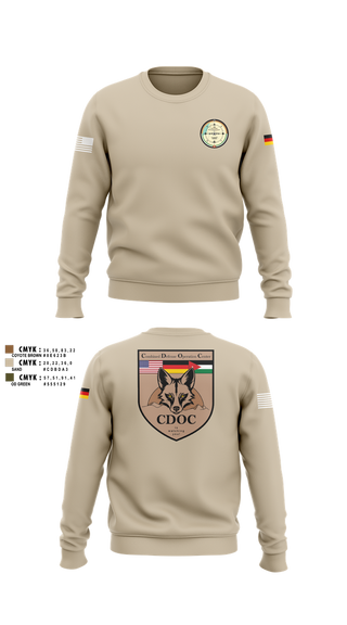 Crew Neck Sweatshirt, DEU EinsKtgt CD/CBI, , Teamtime, Team time, sublimation, custom sports apparel, team uniforms, spirit wear, spiritwear, sports uniforms, custom shirts, team store, custom team store, fundraiser sports, apparel fundraiser