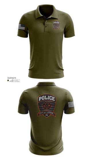 Short Sleeve Performance Polo, City of Latrobe, Police, Teamtime, Team time, sublimation, custom sports apparel, team uniforms, spirit wear, spiritwear, sports uniforms, custom shirts, team store, custom team store, fundraiser sports, apparel fundraiser