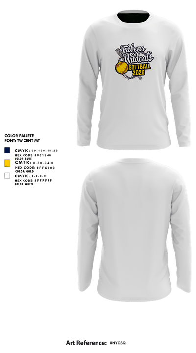 Fabens Wildcats Softball 84578924 Long Sleeve Performance Shirt 11
