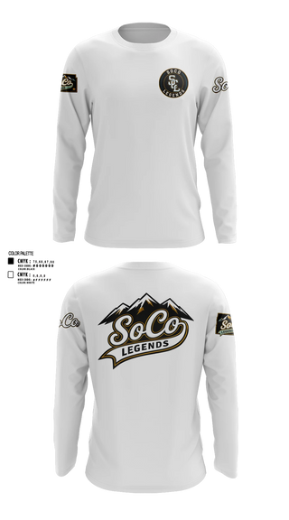 Long Sleeve Performance Shirt, SoCo Legands, Baseball, Teamtime, Team time, sublimation, custom sports apparel, team uniforms, spirit wear, spiritwear, sports uniforms, custom shirts, team store, custom team store, fundraiser sports, apparel fundraiser