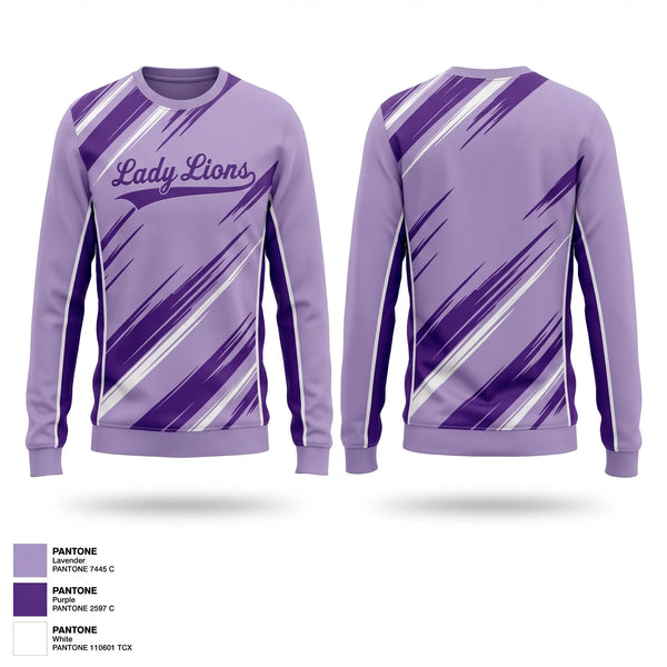 Crew Neck Sweatshirt, Lady Lions, Softball, Teamtime, Team time, sublimation, custom sports apparel, team uniforms, spirit wear, spiritwear, sports uniforms, custom shirts, team store, custom team store, fundraiser sports, apparel fundraiser