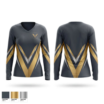 Vector Athletics Women's Long Sleeve V-neck Shirt - 1
