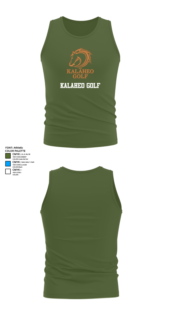 Tank Top, Kalaheo Golf, Golf, Teamtime, Team time, sublimation, custom sports apparel, team uniforms, spirit wear, spiritwear, sports uniforms, custom shirts, team store, custom team store, fundraiser sports, apparel fundraiser
