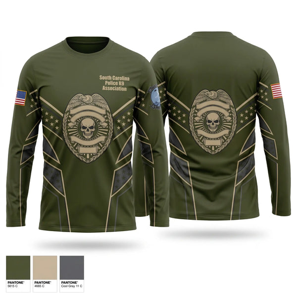 Long Sleeve Performance Shirt, South Carolina Police K9 Association, Police, Teamtime, Team time, sublimation, custom sports apparel, team uniforms, spirit wear, spiritwear, sports uniforms, custom shirts, team store, custom team store, fundraiser sports, apparel fundraiser