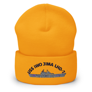 USS IWO JIMA LHD7 FRG Cuffed Beanie | Yupoong 1501KC