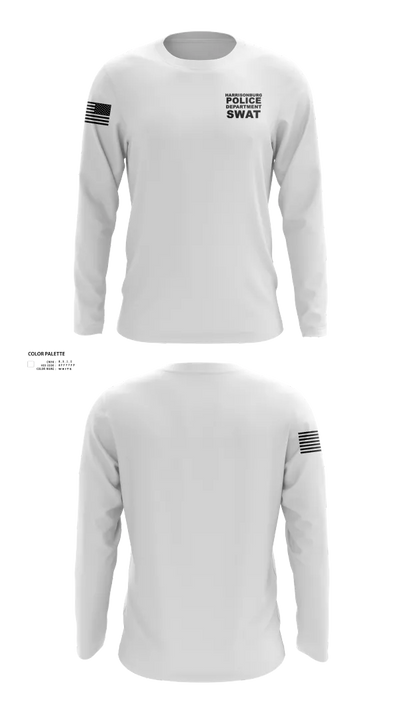 Harrisonburg Police Department SWAT 26115701 Long Sleeve Performance Shirt 102