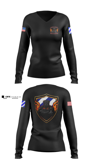 Womens Long Sleeve Vneck Shirt, DSTB, 3DSB, Army, Teamtime, Team time, sublimation, custom sports apparel, team uniforms, spirit wear, spiritwear, sports uniforms, custom shirts, team store, custom team store, fundraiser sports, apparel fundraiser