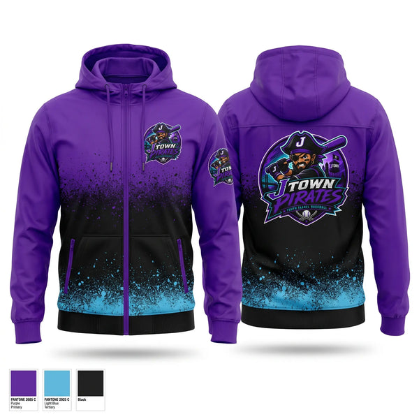 Windbreaker, J-Town Pirates, Baseball, Teamtime, Team time, sublimation, custom sports apparel, team uniforms, spirit wear, spiritwear, sports uniforms, custom shirts, team store, custom team store, fundraiser sports, apparel fundraiser