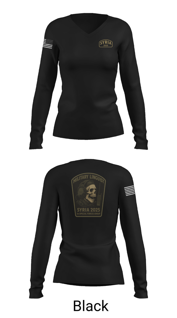 Womens Long Sleeve Vneck Shirt, , Army, Teamtime, Team time, sublimation, custom sports apparel, team uniforms, spirit wear, spiritwear, sports uniforms, custom shirts, team store, custom team store, fundraiser sports, apparel fundraiser