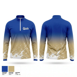 Quarter Zip Jacket, Lincoln, Baseball, Teamtime, Team time, sublimation, custom sports apparel, team uniforms, spirit wear, spiritwear, sports uniforms, custom shirts, team store, custom team store, fundraiser sports, apparel fundraiser