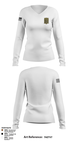 Womens Long Sleeve Vneck Shirt, 665th SMC, Army, Teamtime, Team time, sublimation, custom sports apparel, team uniforms, spirit wear, spiritwear, sports uniforms, custom shirts, team store, custom team store, fundraiser sports, apparel fundraiser