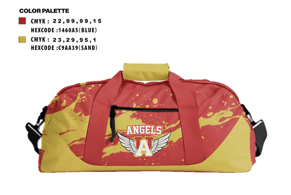 Duffle Bag, Angels, , Teamtime, Team time, sublimation, custom sports apparel, team uniforms, spirit wear, spiritwear, sports uniforms, custom shirts, team store, custom team store, fundraiser sports, apparel fundraiser