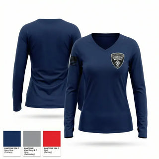 Womens Long Sleeve Vneck Shirt, Special Operations Division, Police, Teamtime, Team time, sublimation, custom sports apparel, team uniforms, spirit wear, spiritwear, sports uniforms, custom shirts, team store, custom team store, fundraiser sports, apparel fundraiser