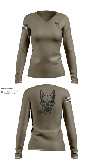 Womens Long Sleeve Vneck Shirt, NAS Fallon K9, , Teamtime, Team time, sublimation, custom sports apparel, team uniforms, spirit wear, spiritwear, sports uniforms, custom shirts, team store, custom team store, fundraiser sports, apparel fundraiser