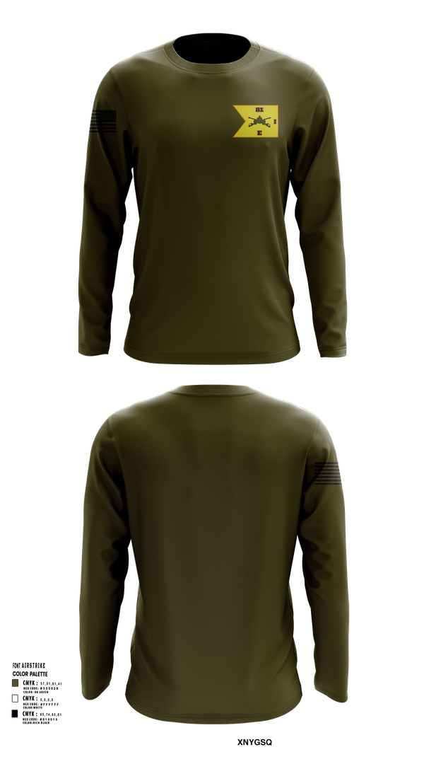 Long Sleeve Performance Shirt, E1-81 AR BDE, , Teamtime, Team time, sublimation, custom sports apparel, team uniforms, spirit wear, spiritwear, sports uniforms, custom shirts, team store, custom team store, fundraiser sports, apparel fundraiser