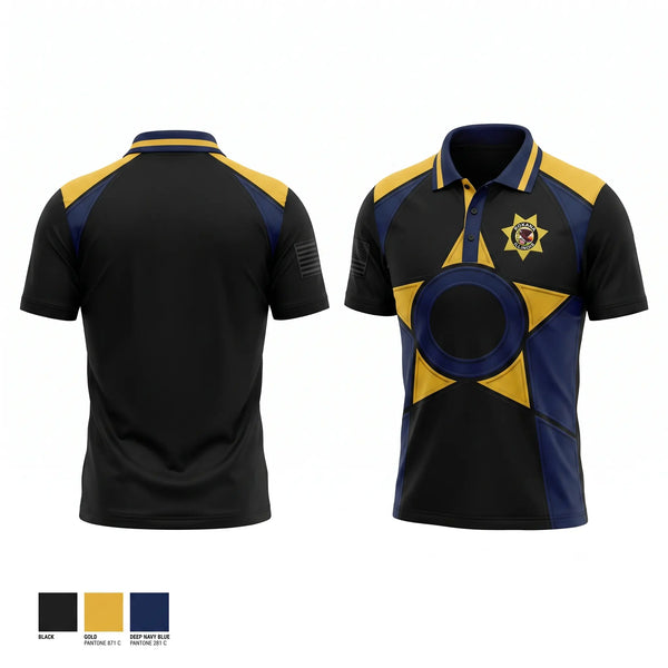 Short Sleeve Performance Polo, Roxana PD, Police, Teamtime, Team time, sublimation, custom sports apparel, team uniforms, spirit wear, spiritwear, sports uniforms, custom shirts, team store, custom team store, fundraiser sports, apparel fundraiser