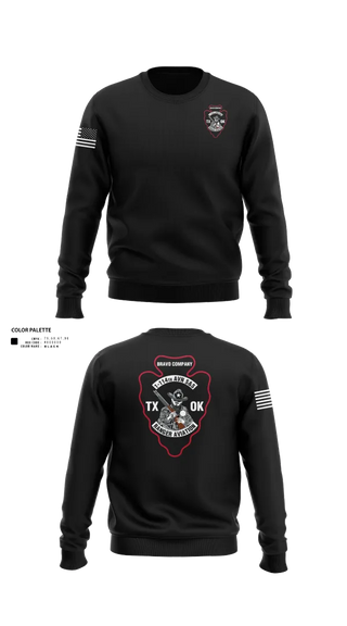 Crew Neck Sweatshirt, B CO 1-114TH AVN S&S, Army, Teamtime, Team time, sublimation, custom sports apparel, team uniforms, spirit wear, spiritwear, sports uniforms, custom shirts, team store, custom team store, fundraiser sports, apparel fundraiser