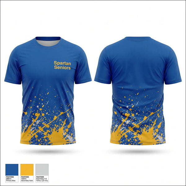 Short Sleeve Performance Shirt, Spartan Seniors, Cross Country, Teamtime, Team time, sublimation, custom sports apparel, team uniforms, spirit wear, spiritwear, sports uniforms, custom shirts, team store, custom team store, fundraiser sports, apparel fundraiser