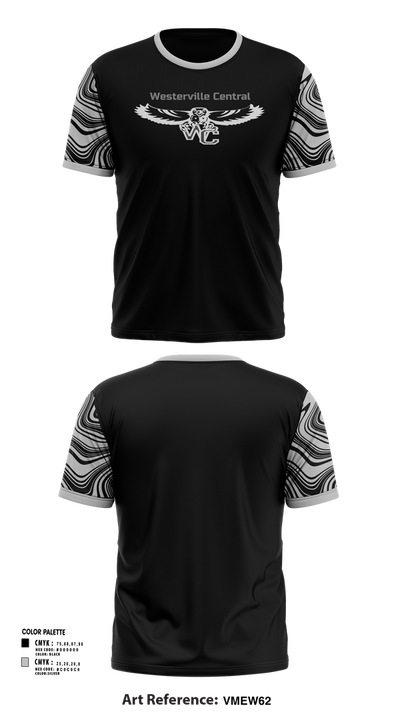 Westerville Central Swimming & Diving 56583573 Short Sleeve Performance Shirt - 41