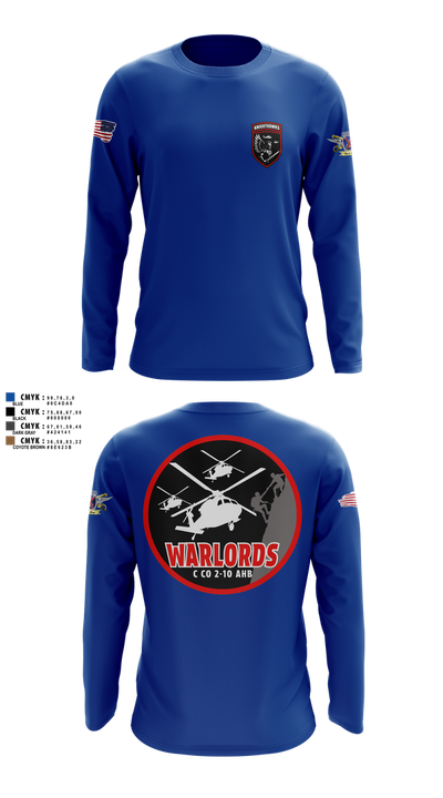2-10 AHB Knighthawks 14380811 Long Sleeve Performance Shirt 66